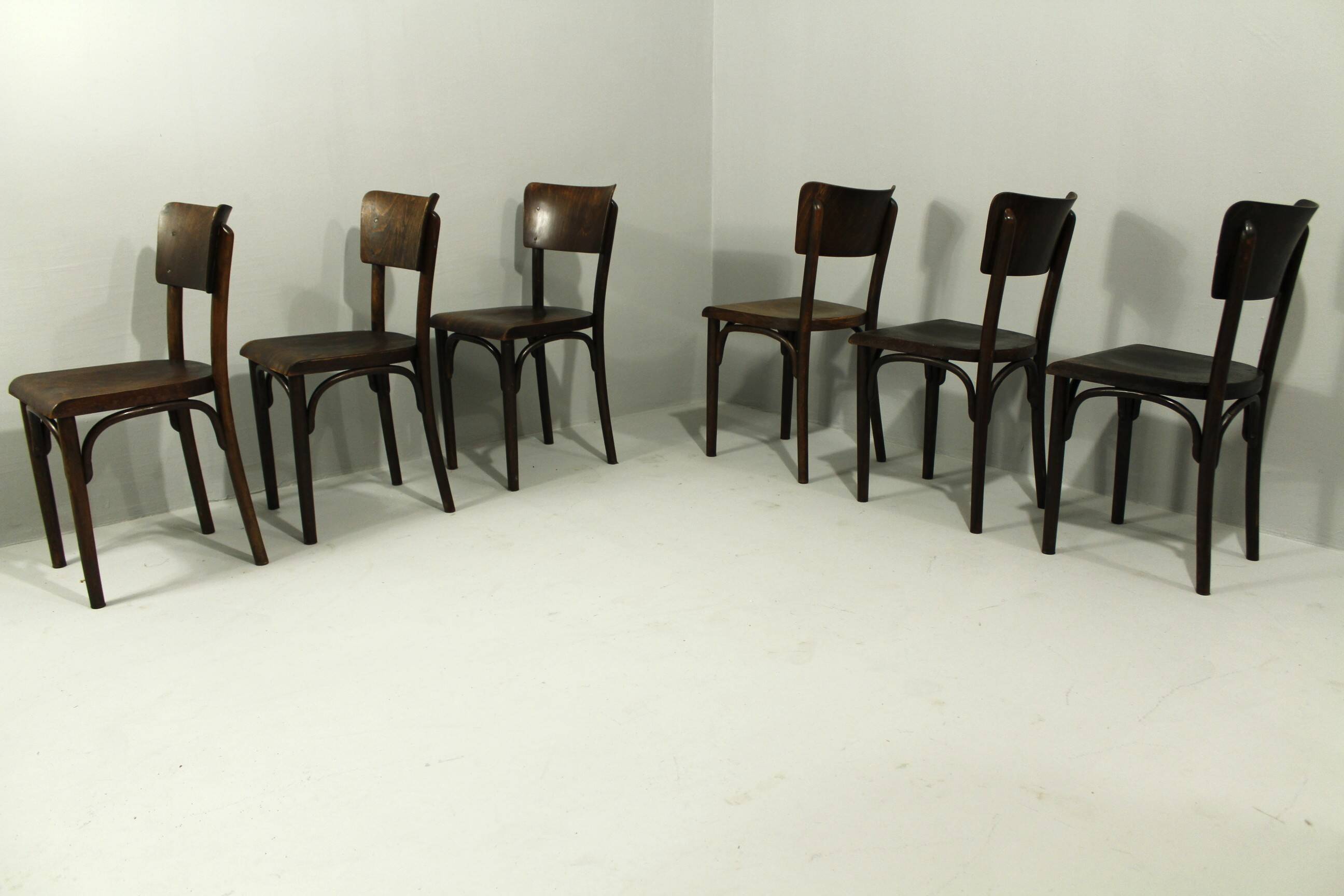 Pub Chairs from Thonet, 1930s, Set of 6