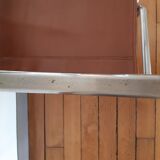 Leather folding armchair