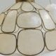 Vintage mother-of-pearl pendant light – Geometric style, 70s