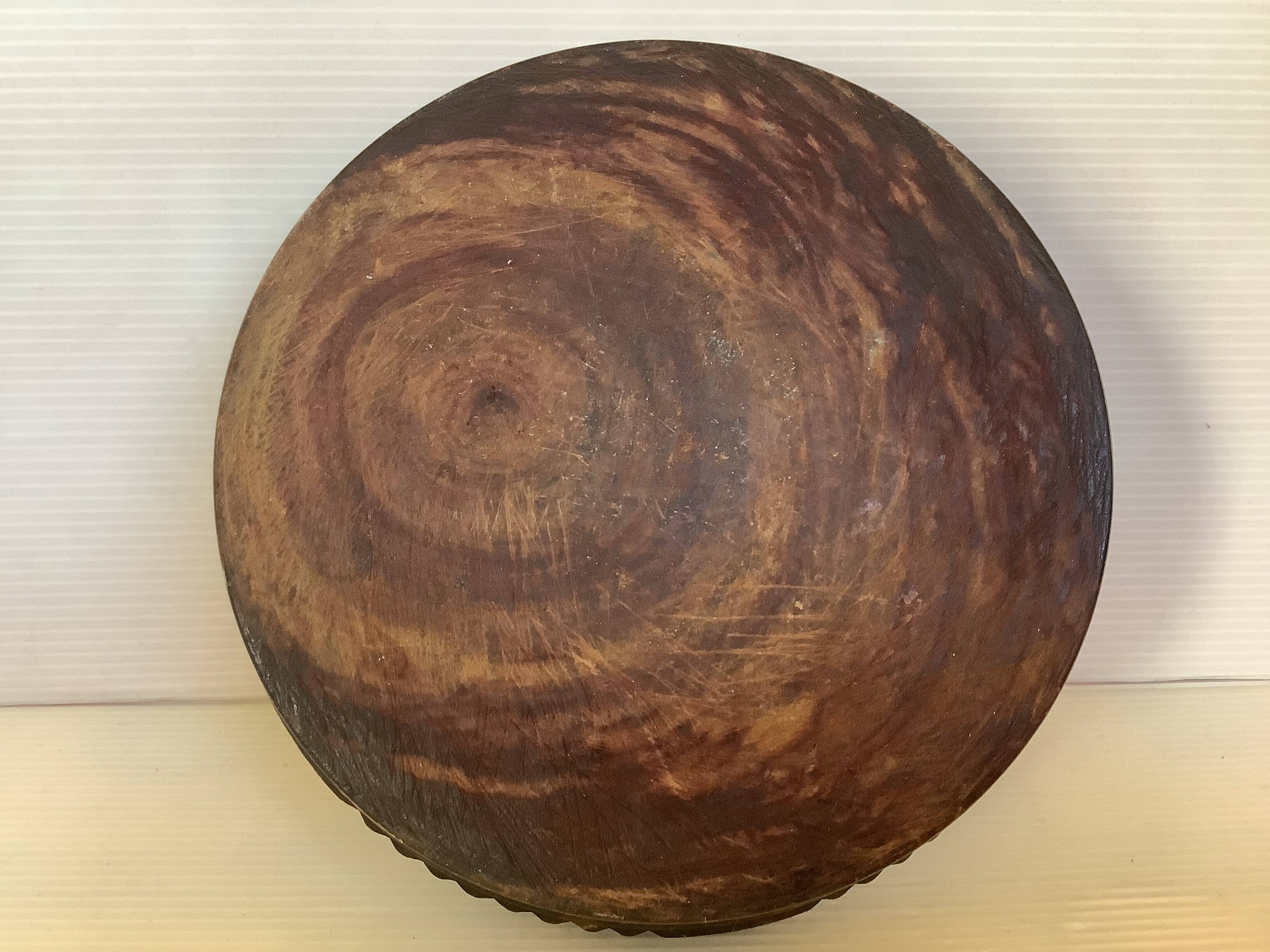 Large empty pocket ashtray in solid wood