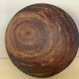 Large empty pocket ashtray in solid wood