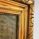 Vintage signed cottage lake landscape oil painting