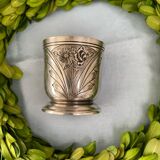 Antique silver-plated egg cup