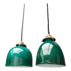 Green opaline pendant lights