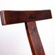 Set of 4 Scandinavian chairs in solid Elm, model T in the style of Olavi Hannin.