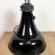 Industrial Black Enamel Bauhaus Pendant Lamp, 1930s