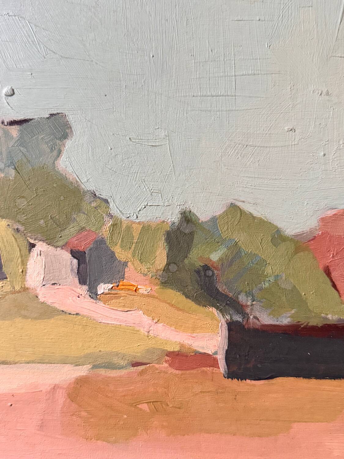 Oil on panel signed Anne Casteret