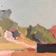 Oil on panel signed Anne Casteret