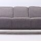 Vintage Scandinavian 3-seater Art Deco canapé in grey fabric – mid-20th century