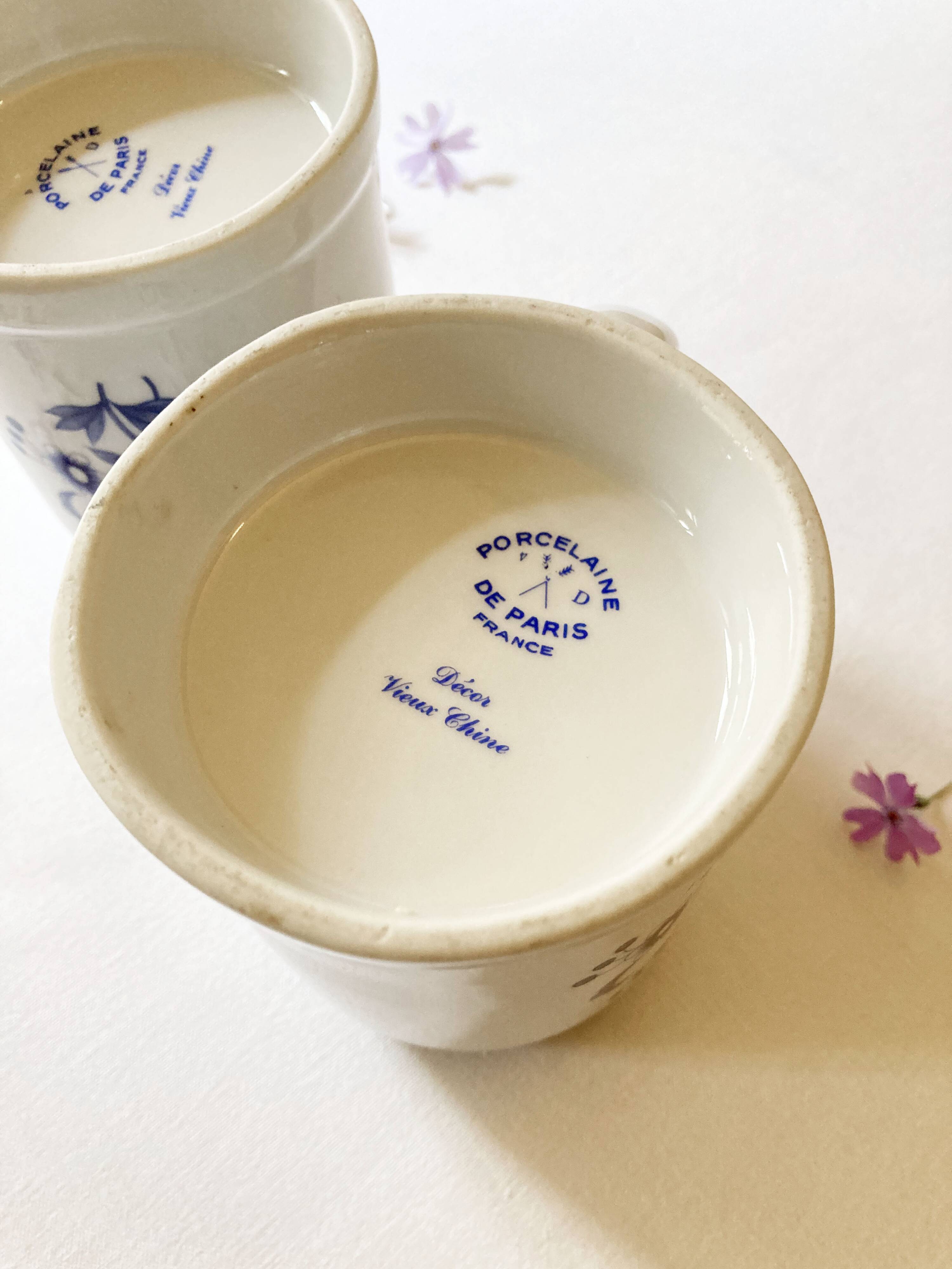 Chopes en porcelaine de Paris