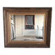 Large antique Napoleon III mirror – Wooden and gilded stucco frame – 135 × 114