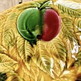 Old Sarreguemines barbotine fruit bowl salad bowl circa 1920