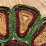 Vintage braided straw underside