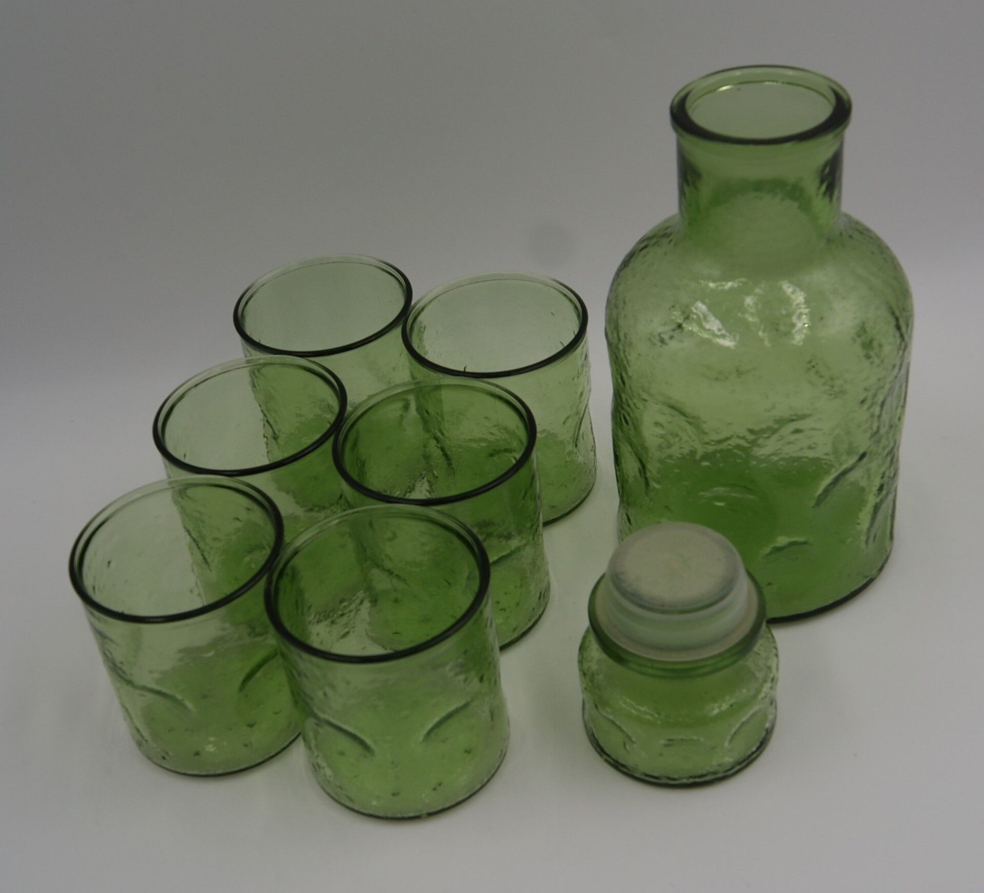 Vintage glass aperitif service