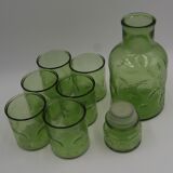 Vintage glass aperitif service