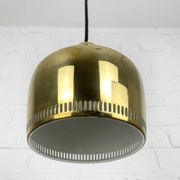 Golden Bell brass pendant light Alvar Aalto Louis Poulsen, Denmark 1950s