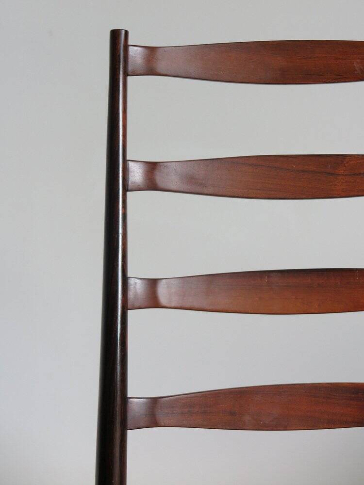 Set of Danish Dark Wood Dining Chairs by Arne Vodder, 1960s