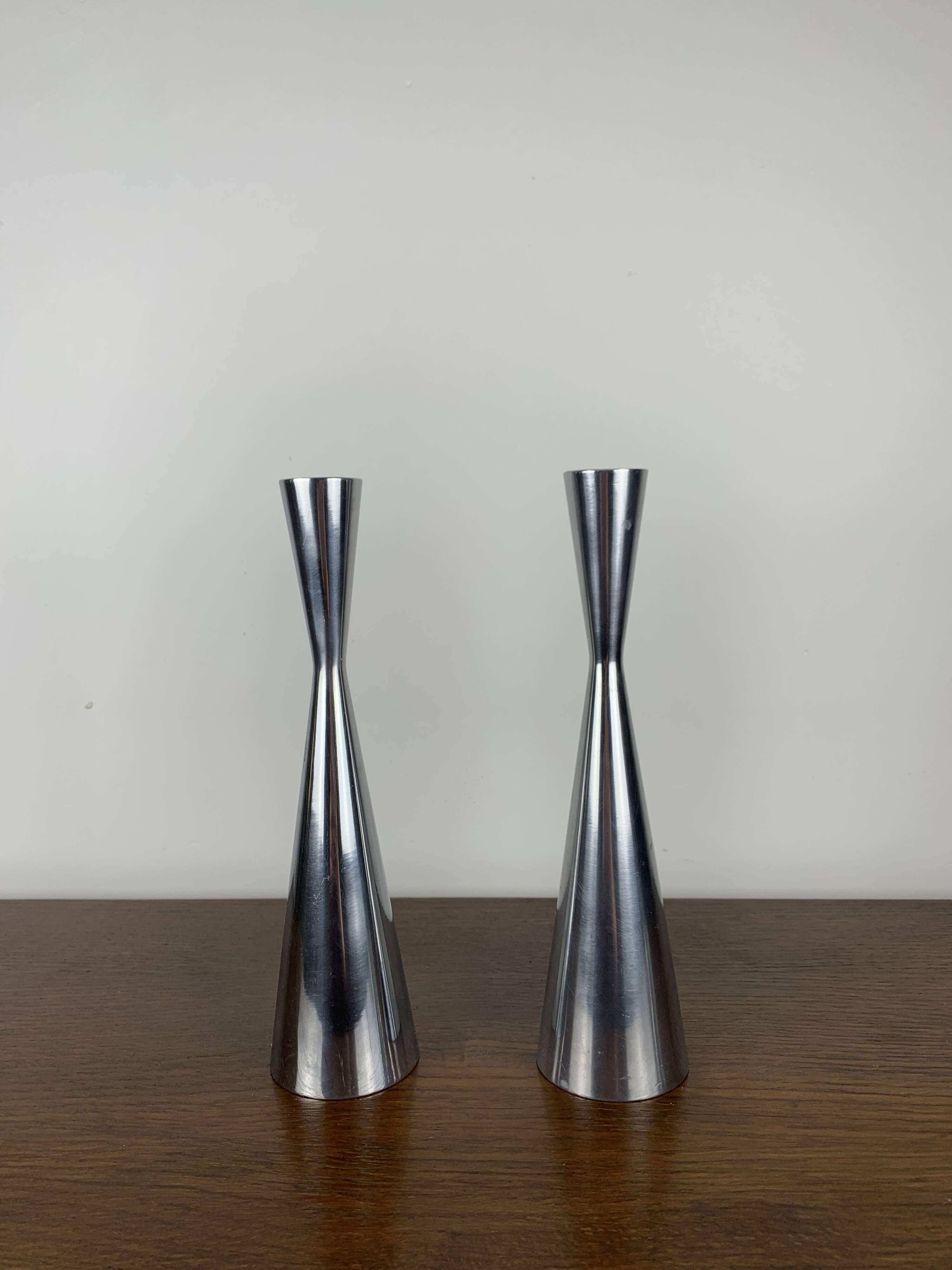Steel Candle Holder Duo by Erika Pekkari