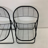 Set of 2 post modern wire chairs by Niels Gammelgaard for Ikea , 1980's