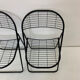 Set of 2 post modern wire chairs by Niels Gammelgaard for Ikea , 1980's