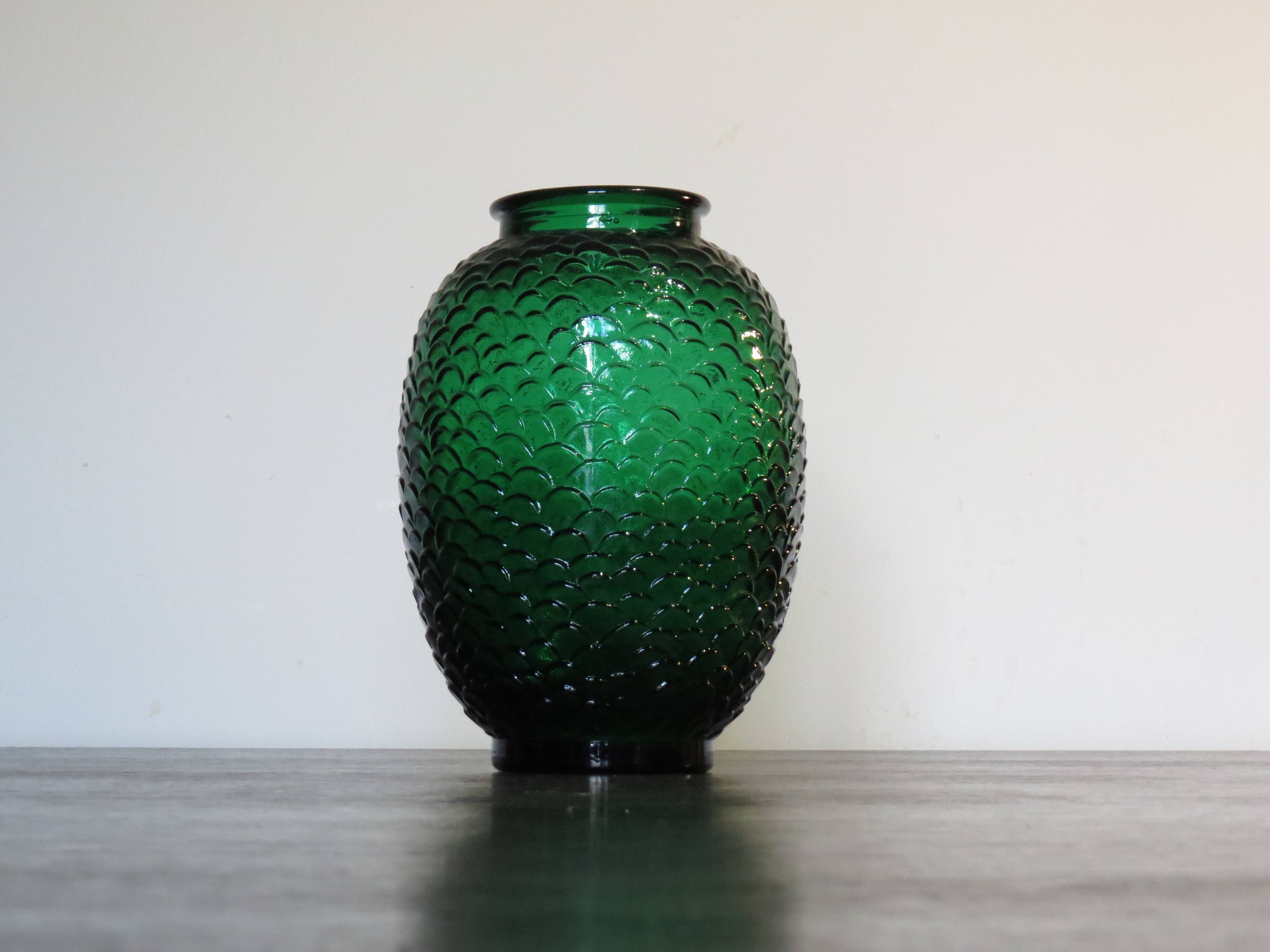 Large Art Deco glass vase