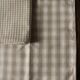 Lot 6 gingham cotton napkins and beige linen tiles