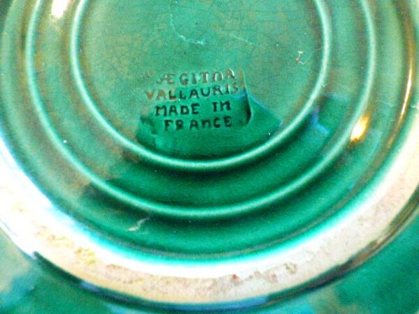 Plat à poissons vintage ''Aetgina Vallauris,