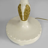 Lampadaire Art Déco en bois peint blanc et doré, 1925