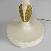 Art Deco floor lamp in white and gilded painted wood, 1925