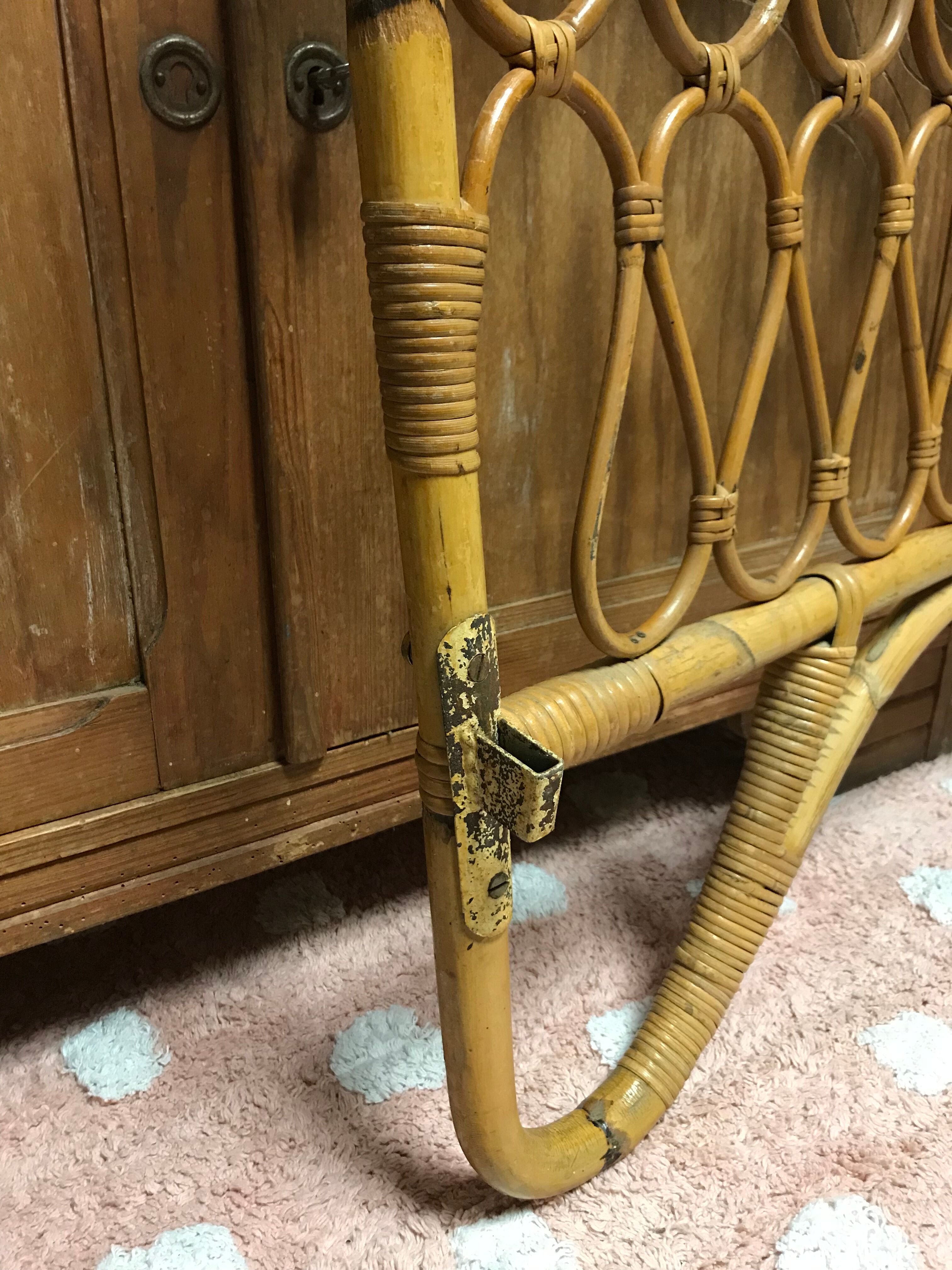 Vintage rattan daybed