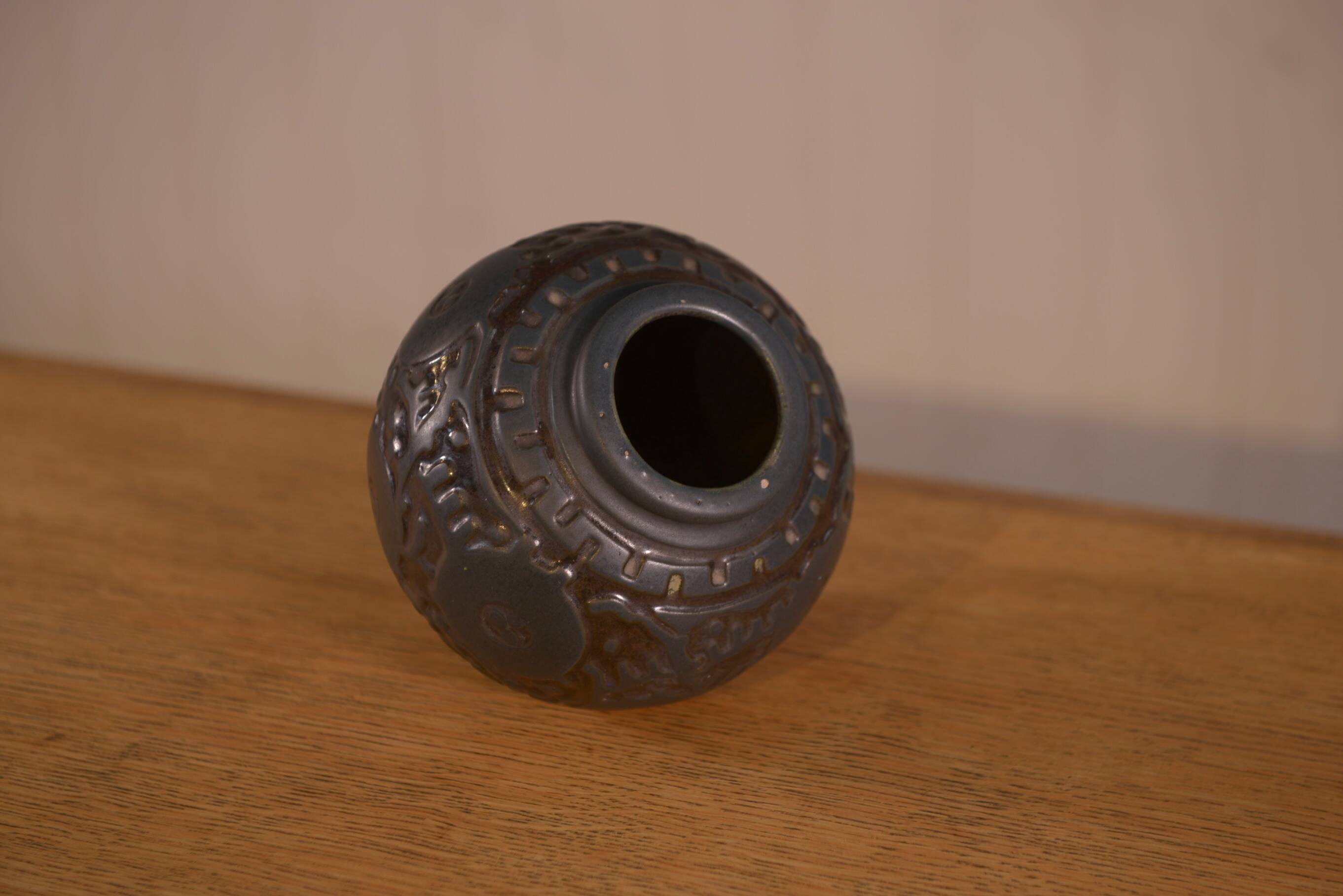 Art Deco ceramic vase by Georges Condé, Mougin Nancy, France, 1930s