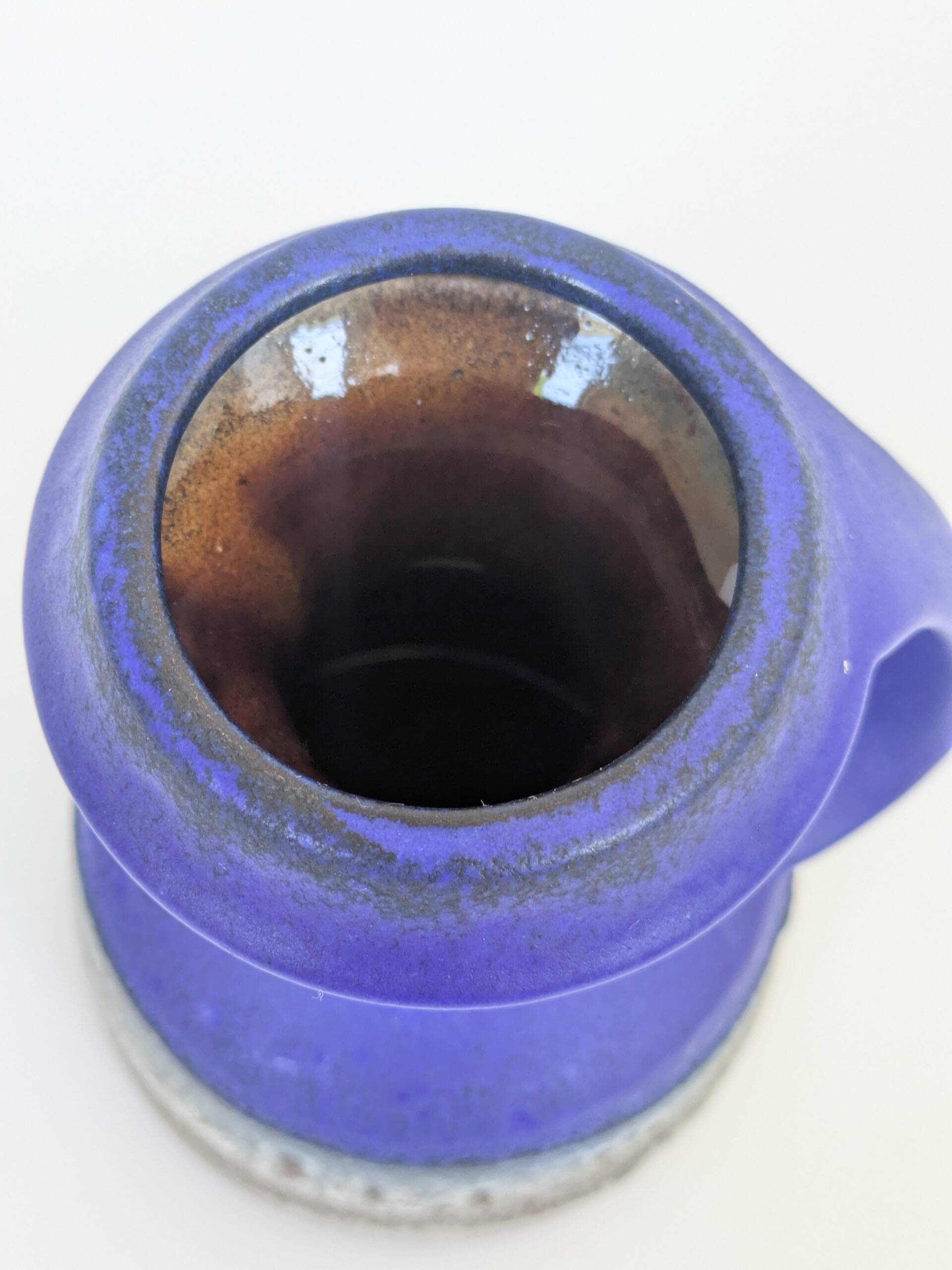Vase Jug Steuler Ceramics West Germany Cobalt Blue 1960s
