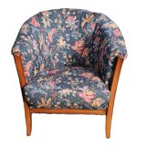 Satin Fabric Basket Chair