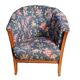 Satin Fabric Basket Chair