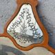 Vintage Venetian mirror, orange painted wooden frame