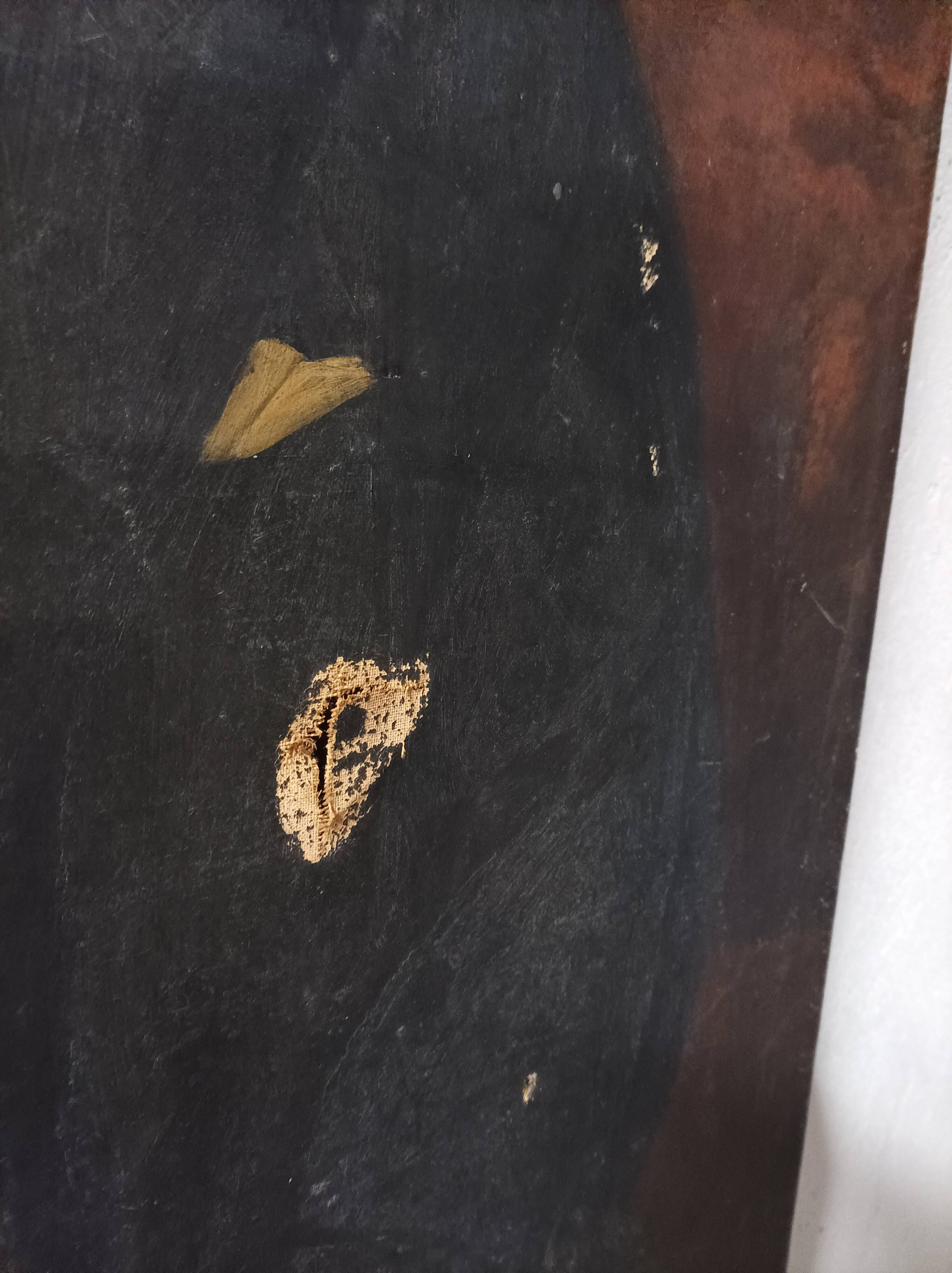 Oil on canvas Portrait of a man English School XIXth