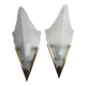 Pair of Art Deco wall sconces in frosted pressed glass.