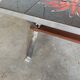 Vintage 70s coffee table in ceramic, chrome metal and wood, signed Adri