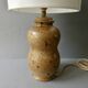 Bilobed stoneware lamp from the 70s
