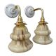 Set of two new electrified art deco wall lamps