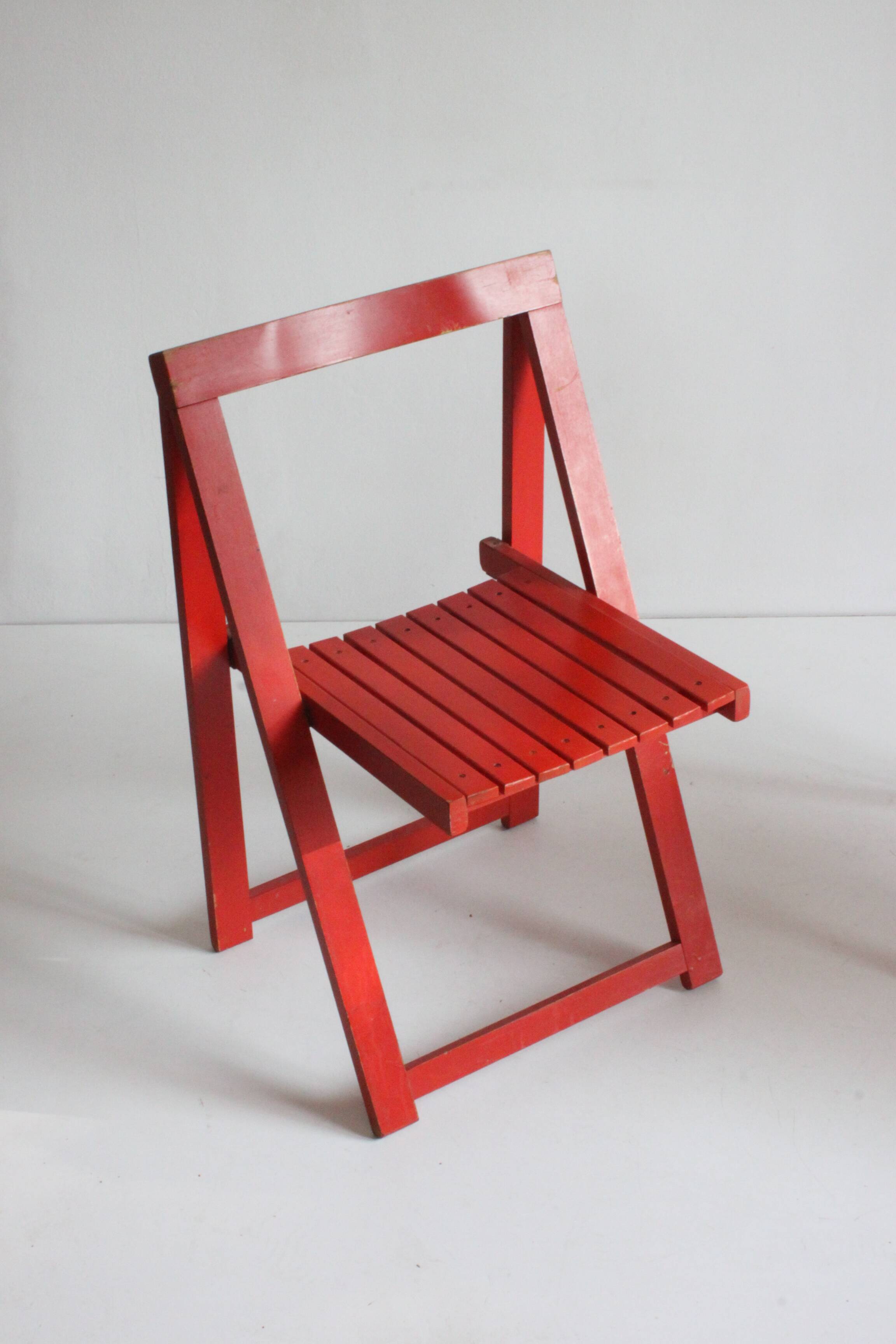 Vintage wooden folding chairs 1960s