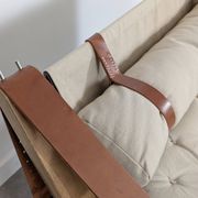 Danish Armchair with Canvas and Leather Straps, 20th Century