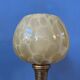 Antique art deco glass lamp with bronze base