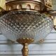 Exceptional bronze chandelier with 6 lights in Louis XIII style, in working condition - 7.5 kg
