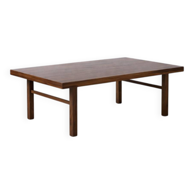 Table basse vintage en bois de rose de style colonial danois moderne du milieu du siècle, années 1960