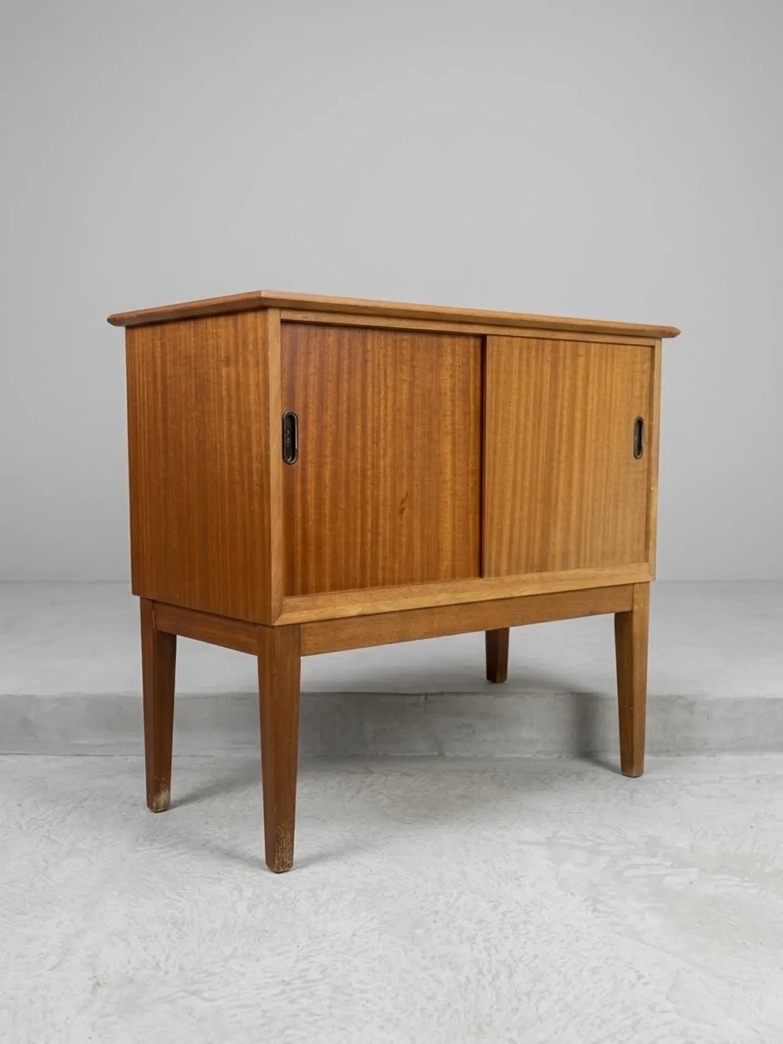 Scandinavian Buffet 1960 Vintage Sliding Doors
