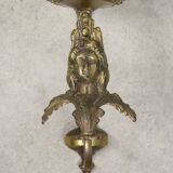 Antique Italian Figural Brass Wall Lamp, set of 2