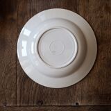 Set of 12 green patterned soup plates, Badonviller earthenware