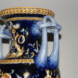 Baluster vase in Gien, renaissance decoration