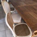 Monastery table with these medallion chairs and bistros